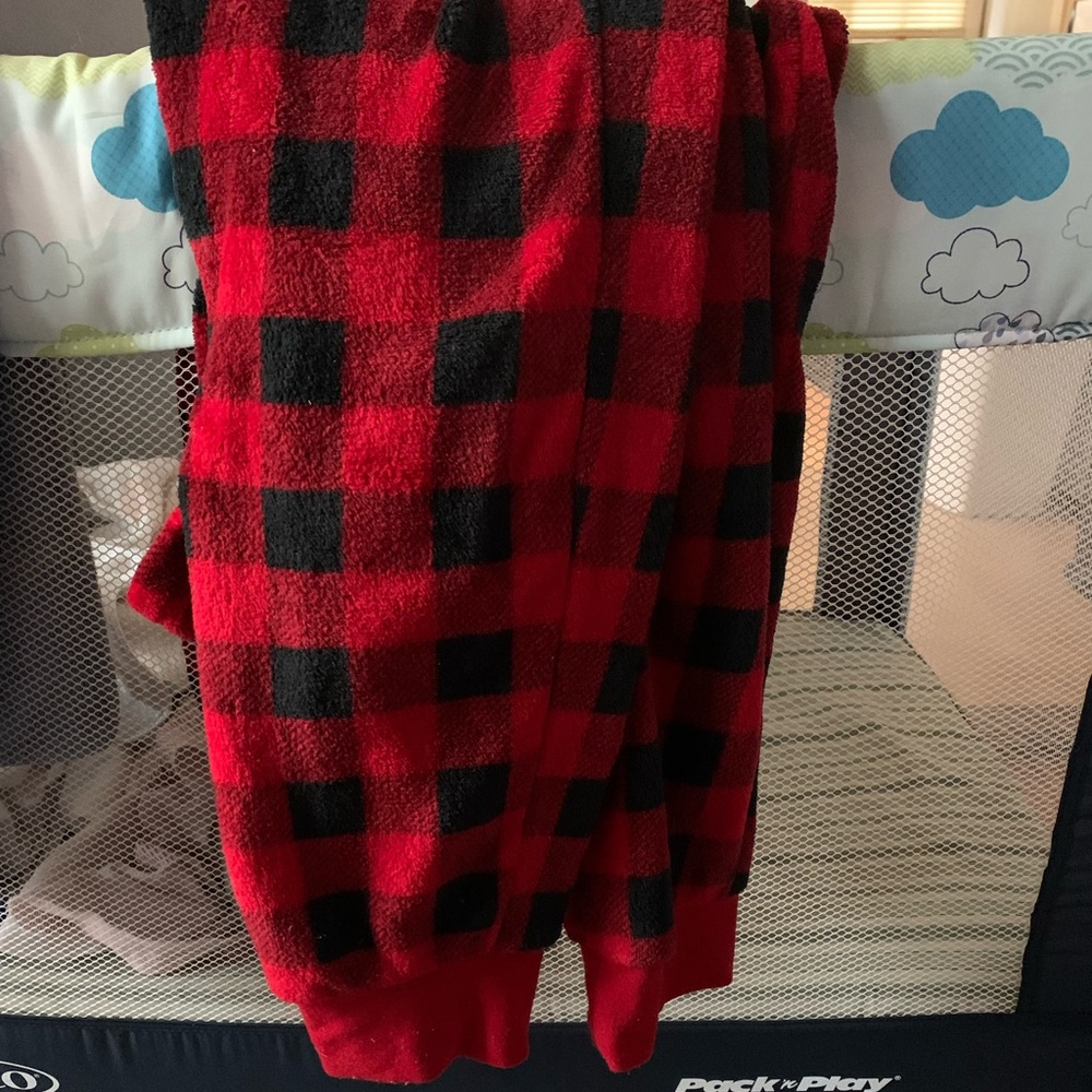 Forever 21 plaid hooded pajama jumpsuit - Picture 5 of 5